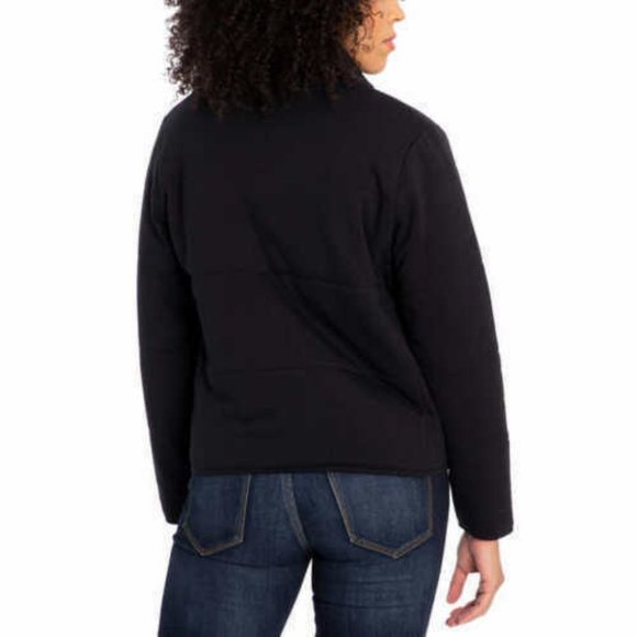 Three Dots Women Quilted Jacket --Black - Picture 2 of 8